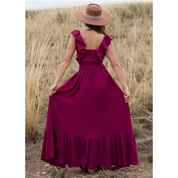 Joyfolie Dawn Dress in Raspberry - Picture 8 of 9